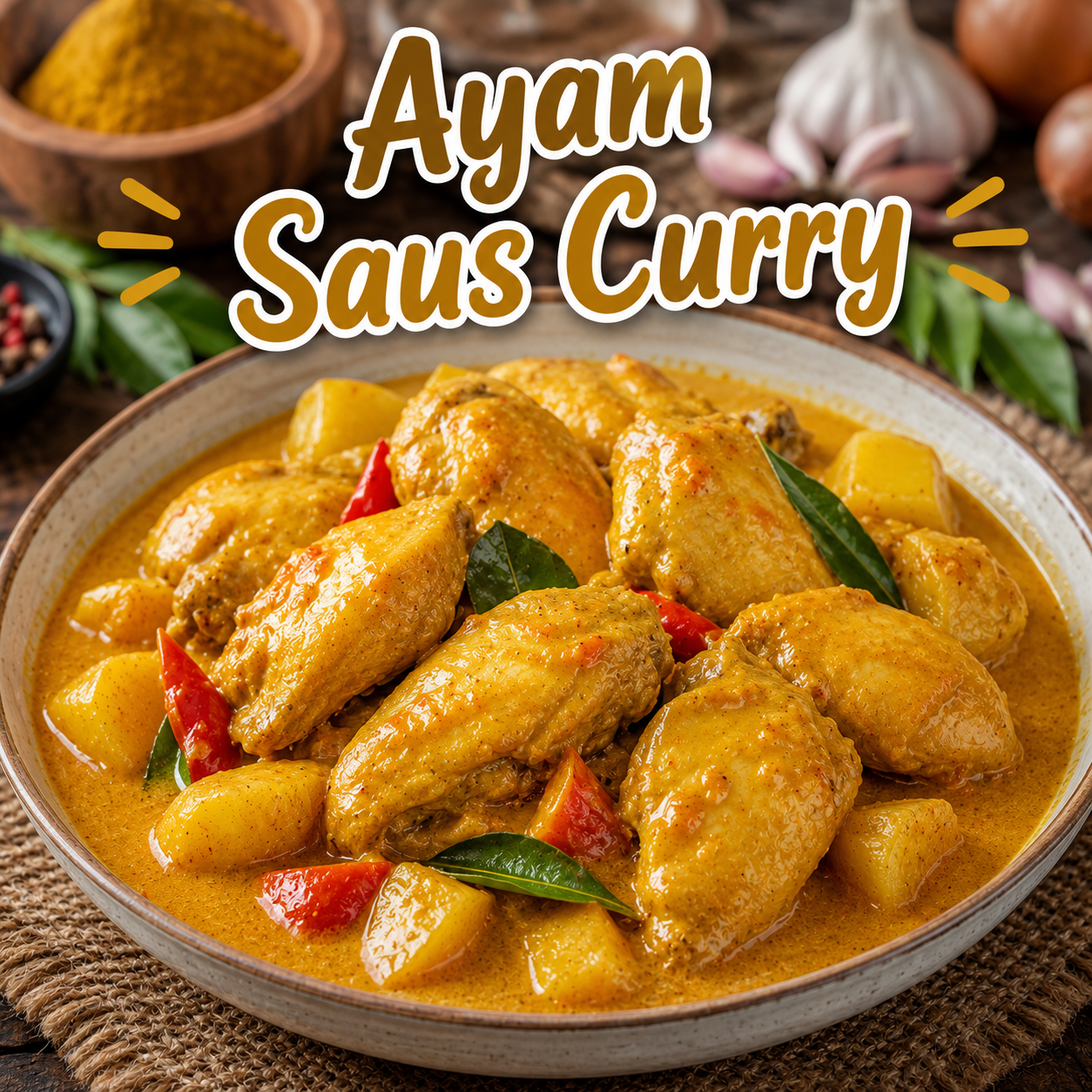 Ayam Saus Curry dari Kedai Kopi Bersahaja